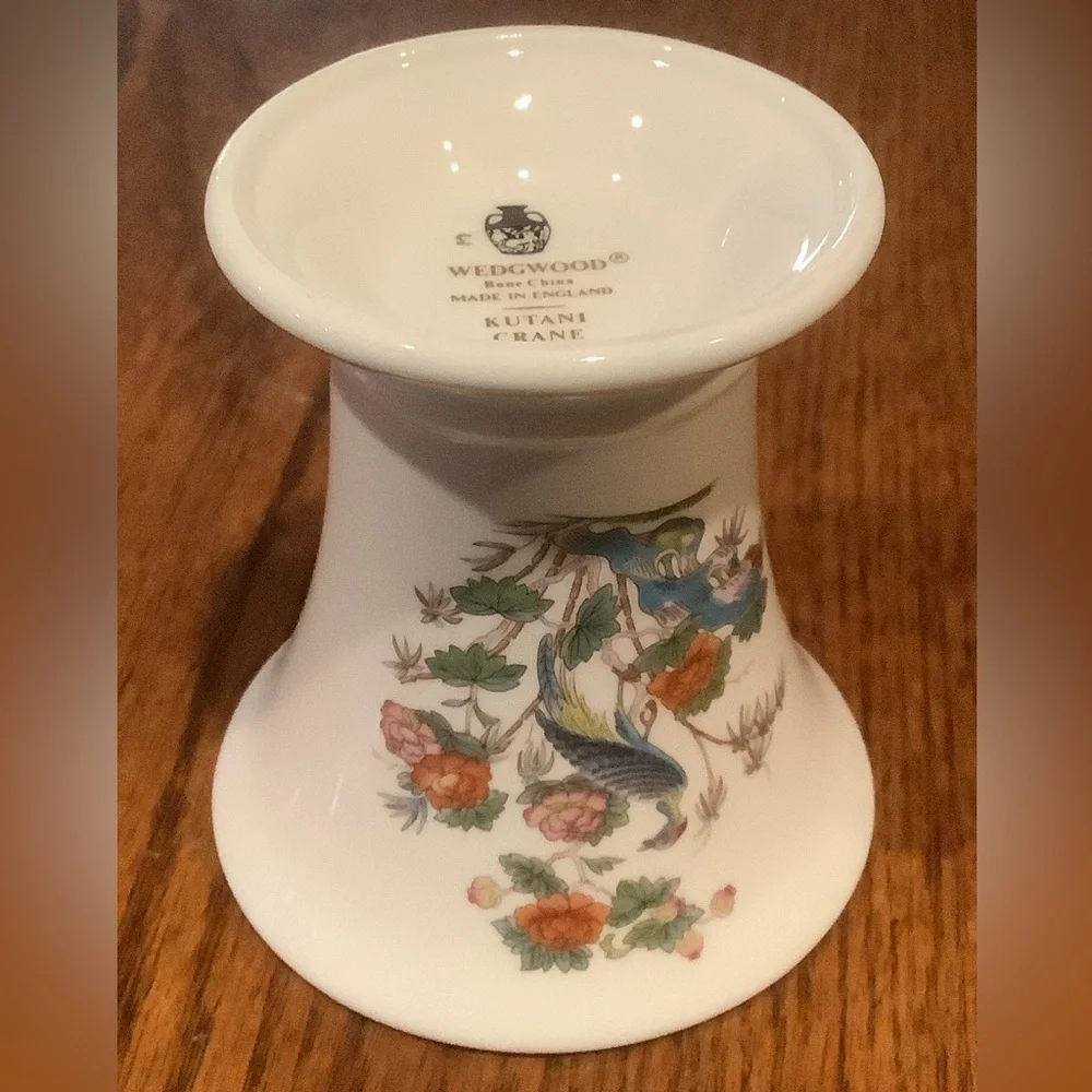 Wedgwood Kutani Crane English Bone China Small Vase